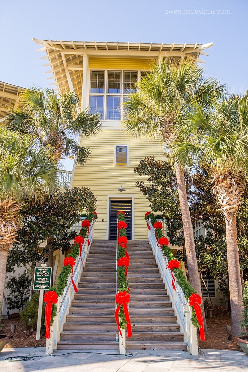 Watercolor resort at Christmas