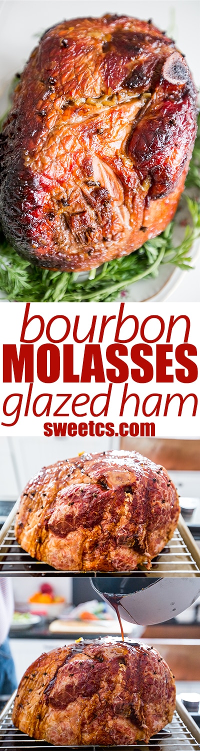 bourbon molasses glazed ham- this is so delicious!