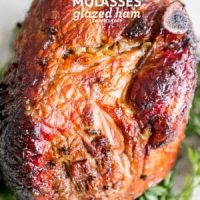 Bourbon Molasses Glazed Ham