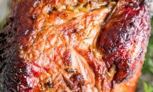 Bourbon Molasses Glazed Ham