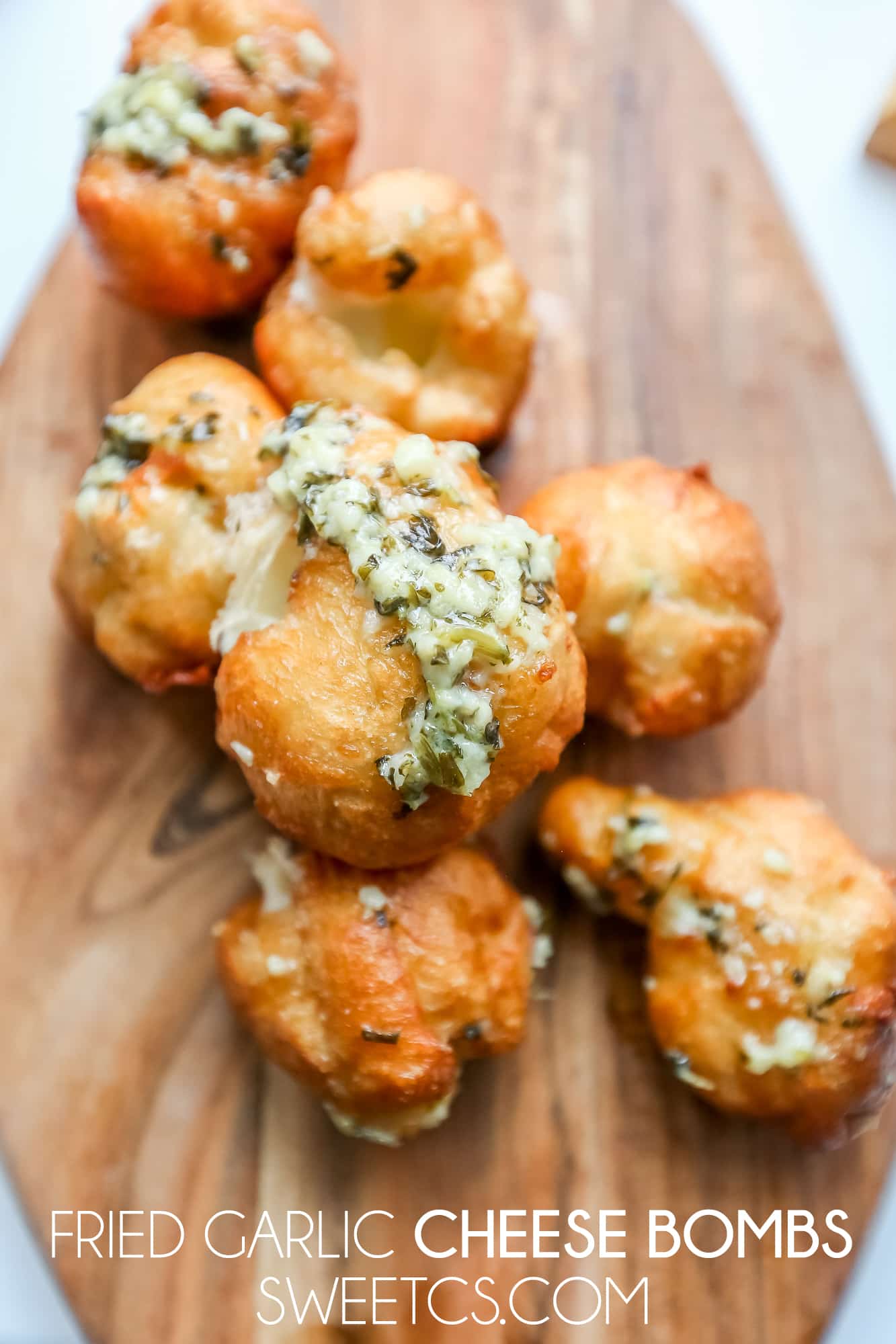 Fried garlic cheese bombs- these are so delicious easy and good!