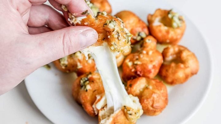 Easy Fried Garlic Cheese Bombs