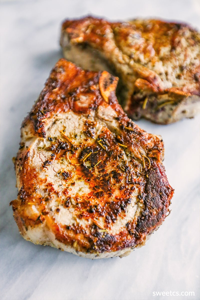 Herbs de provence pork chops- this method is the best way for perfec tpork chops!