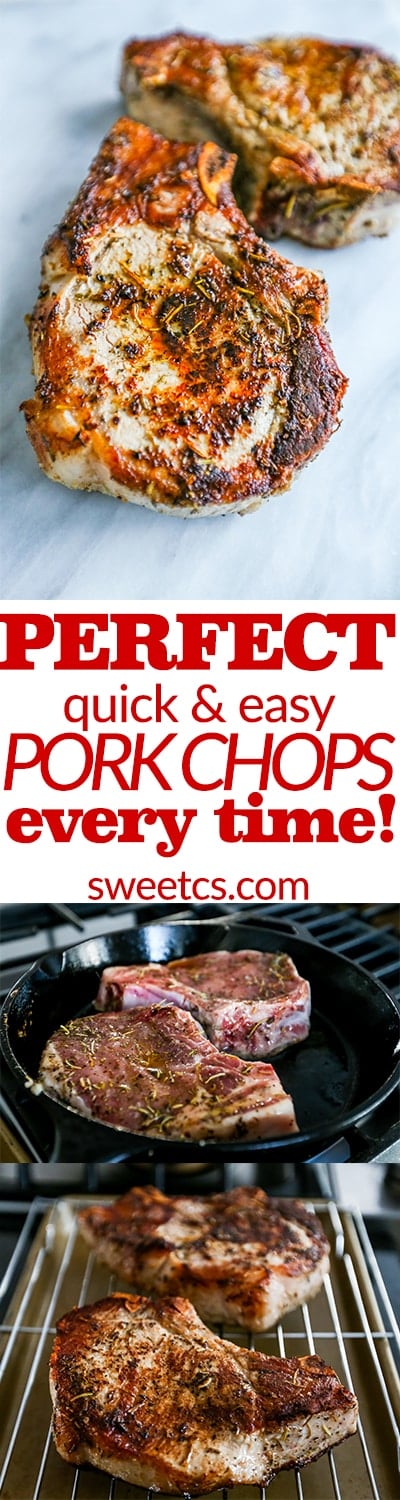 Perfect quick and easy pork chops- get great pork chops every time with this method!