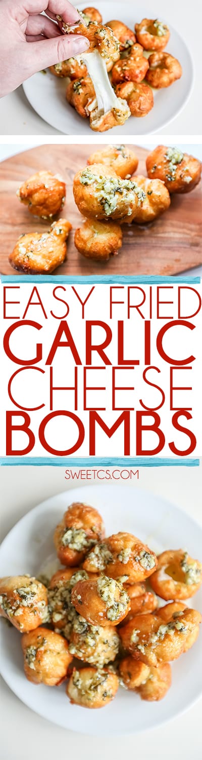 These garlic cheese bombs are so delicious and easy- perfect for parties or the big game!