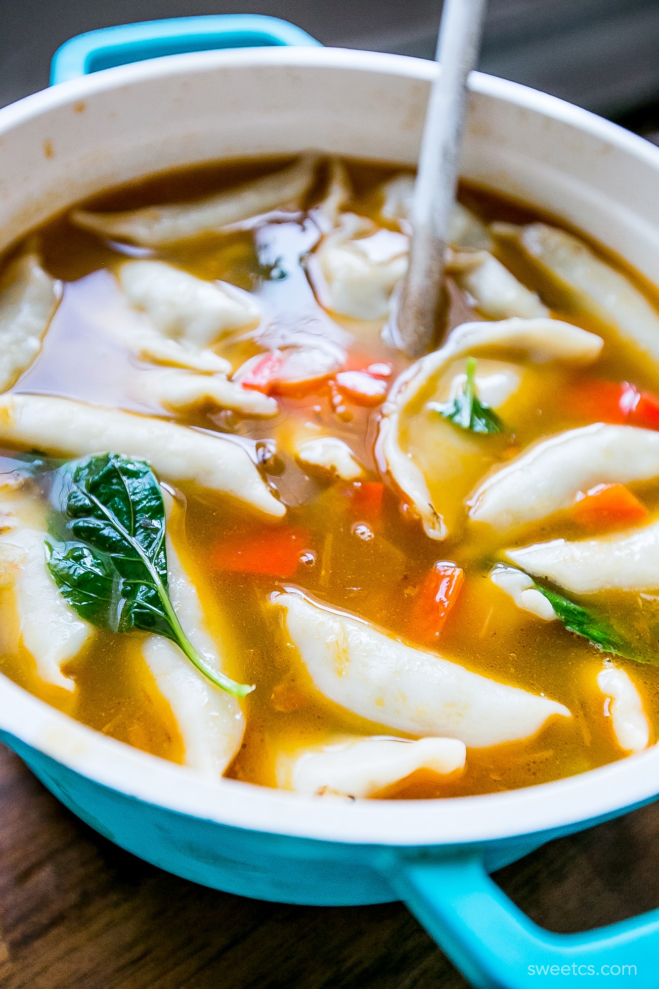 This soup looks so delicious- just 15 minutes for a tasty dumpling soup!