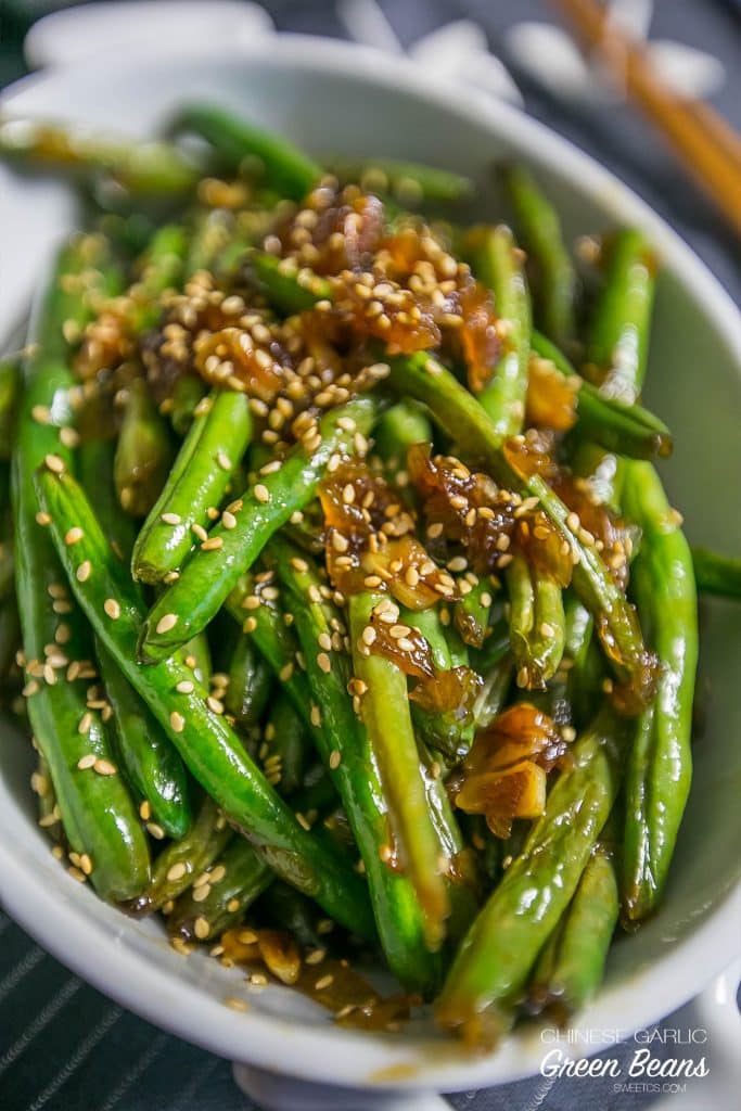 These are the easiest and tastiest way ot make green beans - garlic chinese green beans!