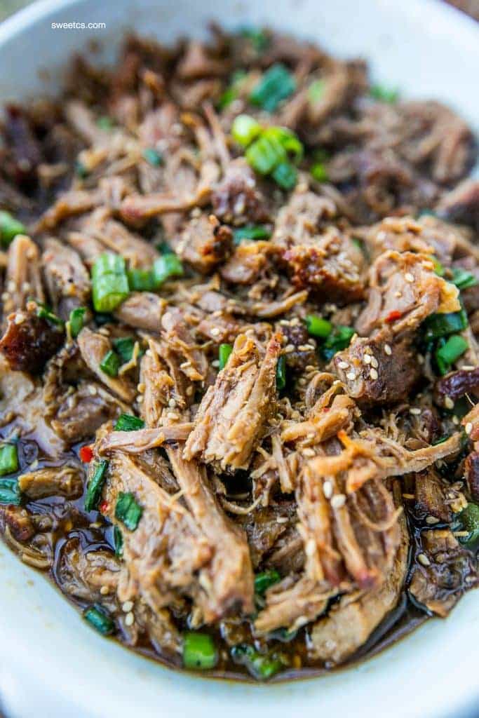 Honey soy pulled pork- this is so delicious!!!