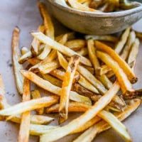 Homemade french fries recipe with perfect results every time - flash-fry method.