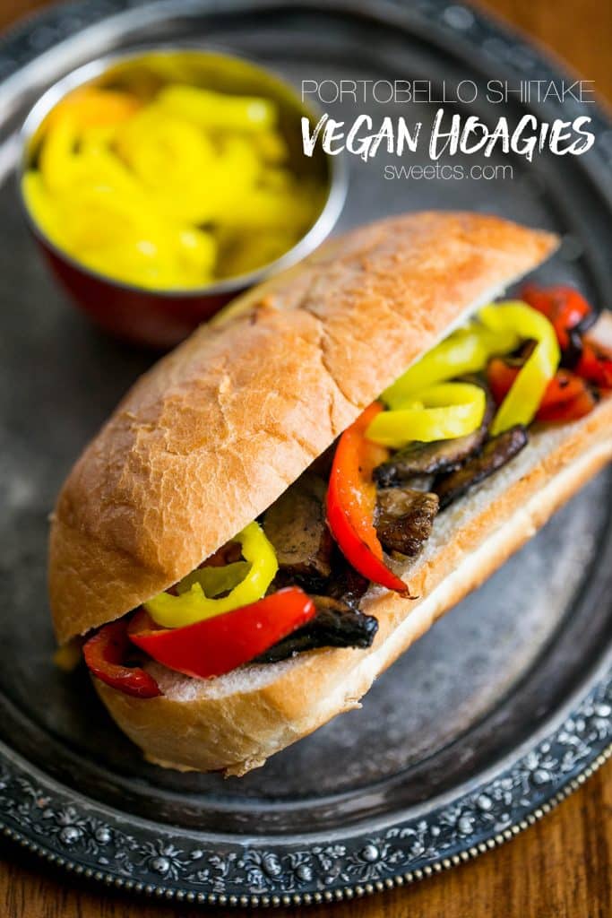 These portobello shiitake vegan hoagies have a ton of flavor and are so filling! Like vegan philly cheesesteaks, fast!
