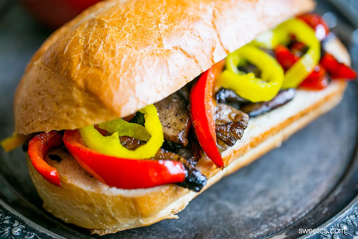 Vegan Philly Cheese Steak Hoagies