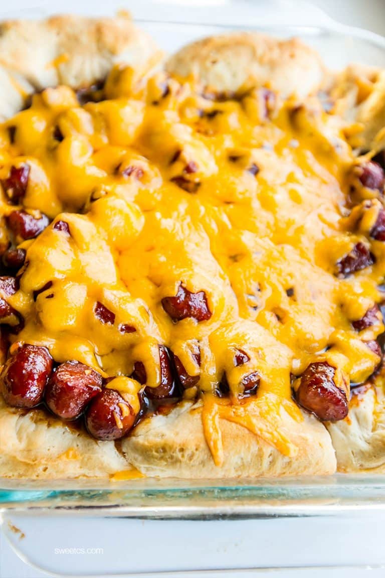 Easy Cheesy BBQ Little Smokies Casserole Sweet Cs Designs