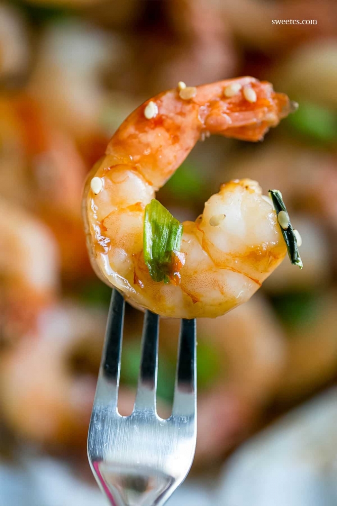 4 Ingredient Honey Ginger Baked Shrimp - Sweet Cs Designs