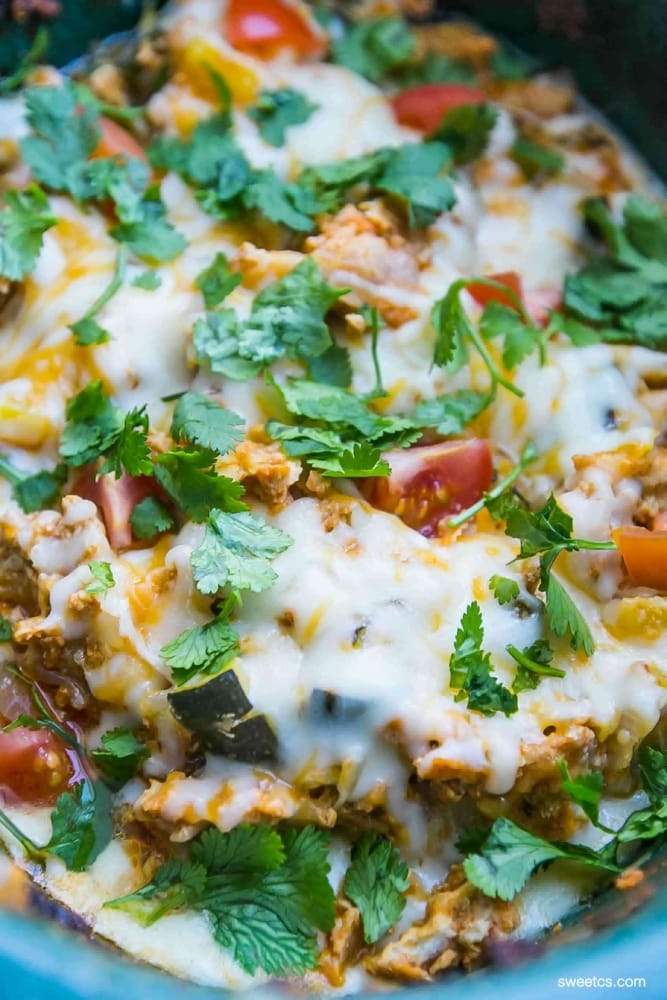 Slow Cooker Chicken Taco Bowls Sweet Cs Designs