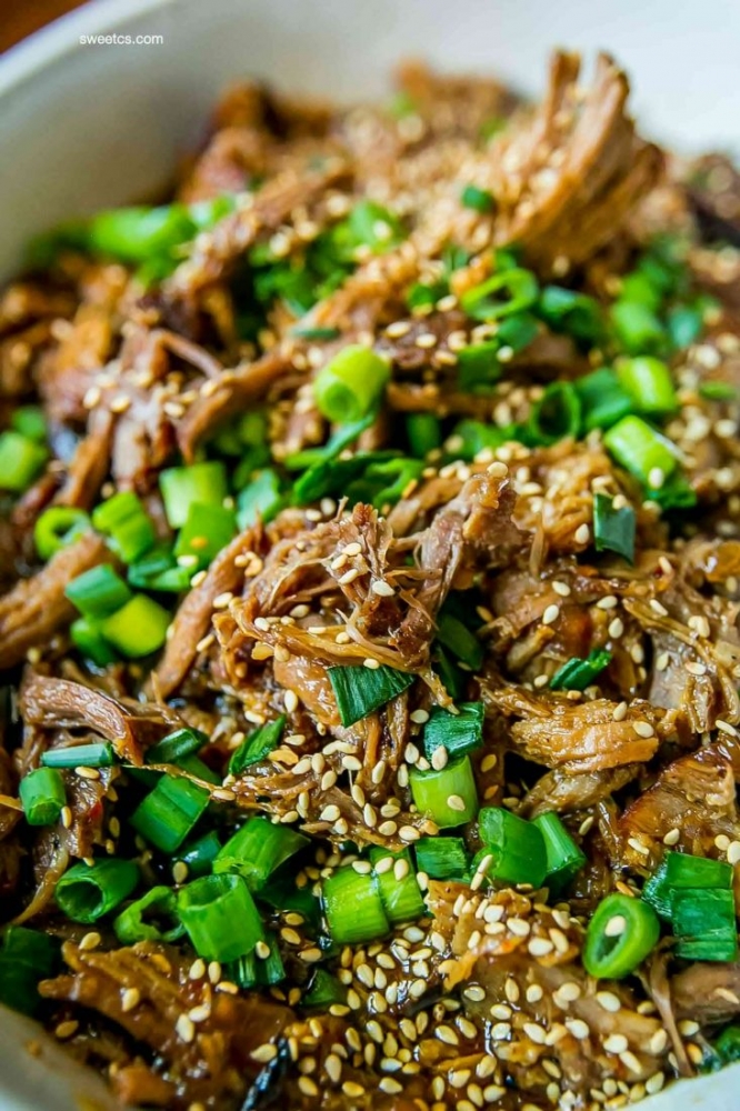 Slow Cooker Honey Soy Pulled Pork Sweet Cs Designs