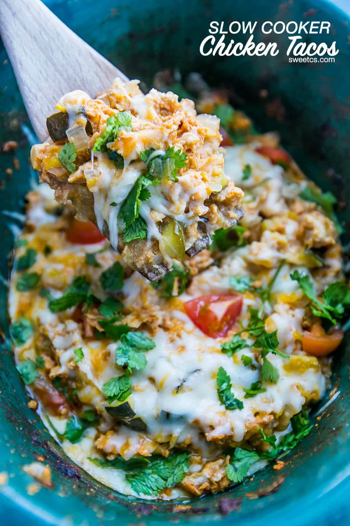 Slow Cooker Chicken Taco Bowls - Sweet Cs Designs