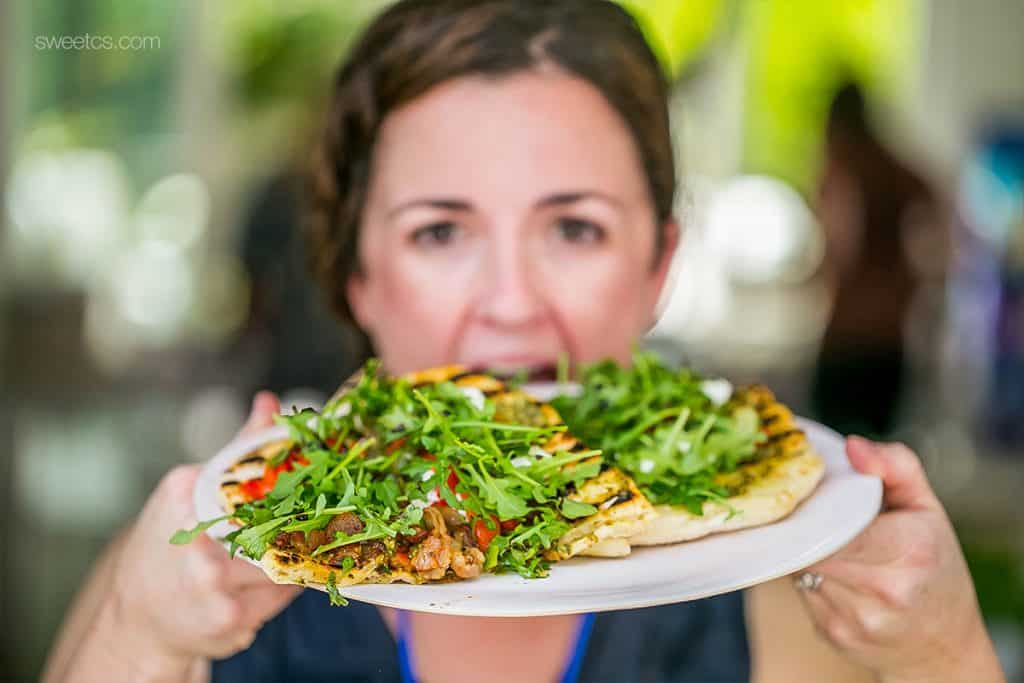 Delicious flatbread pizza