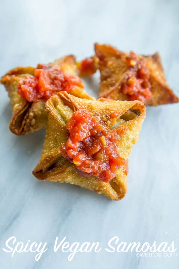 These spicy vegan samosas are so easy and delicious!