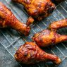 Crunchy baked BBQ chicken drumsticks, Fast, Easy