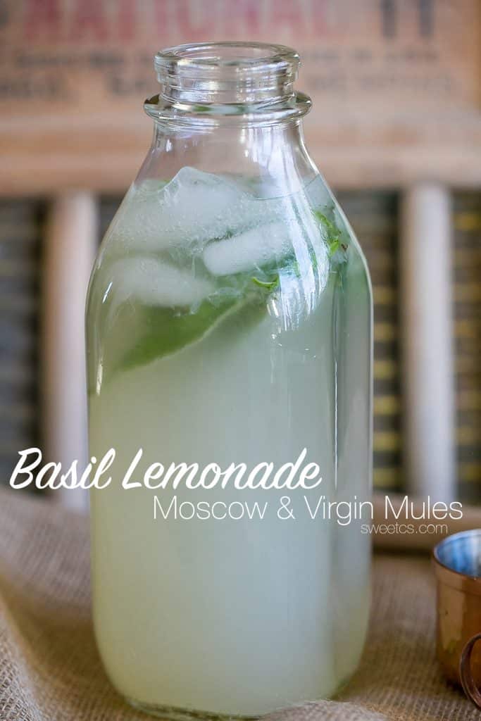 These basil lemonade moscow mules and virgin mules are so refreshing and delciious!