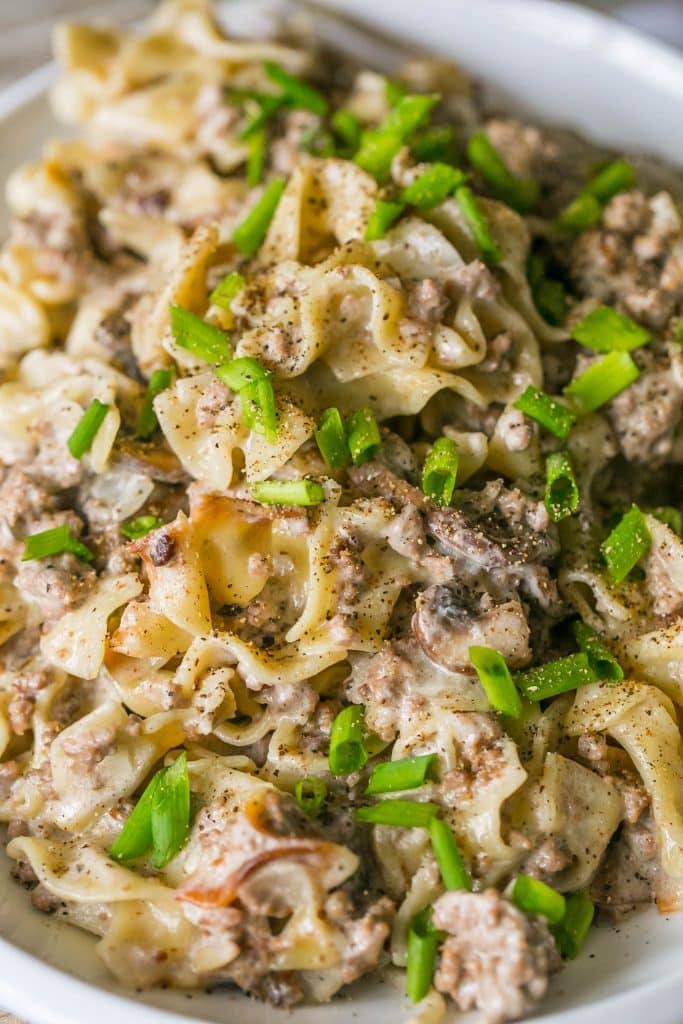 One Pan Beef Stroganoff