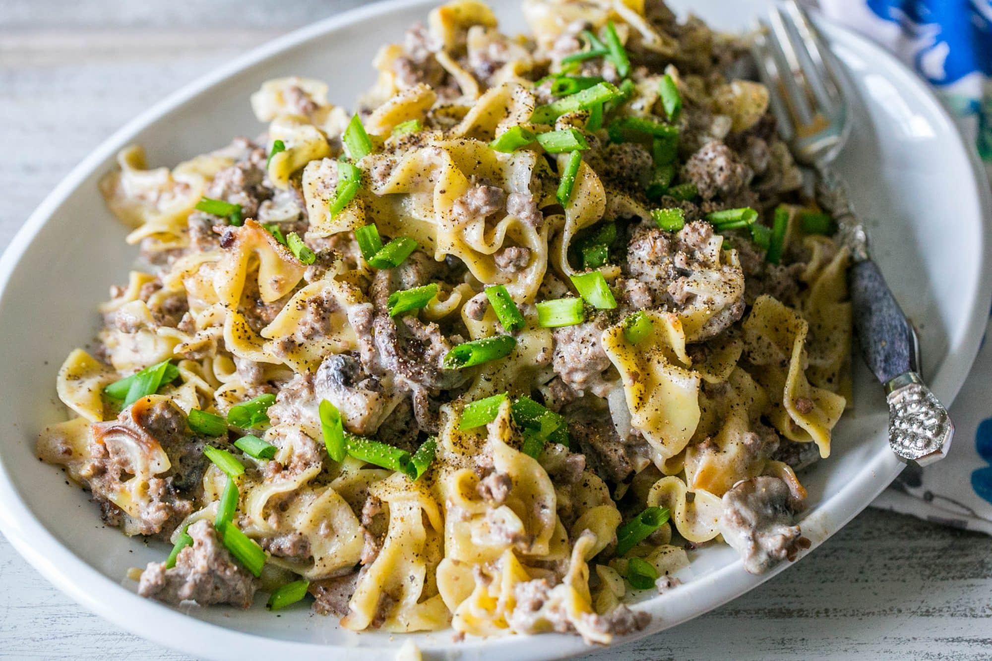 This one pot beef stroganoff is SO delicious - and so easy! 