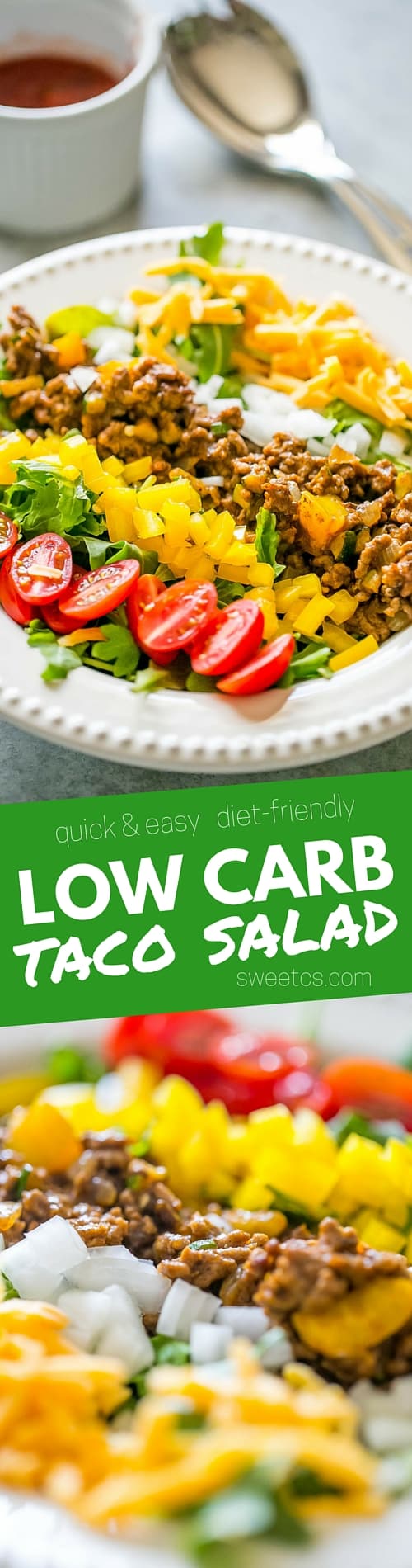 This low carb taco salad is so delicious and easy! 