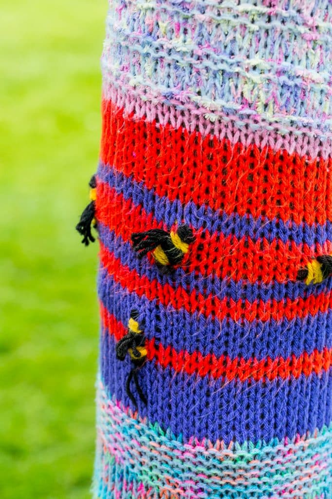 yarn bomb tree, blarney castle ireland