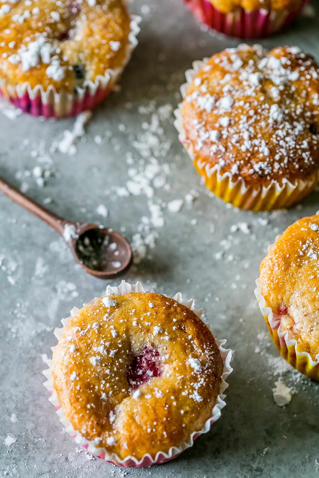 I love how easy this fruit muffin recipe is - add yogurt and fruit to boxed cake mix!!! 