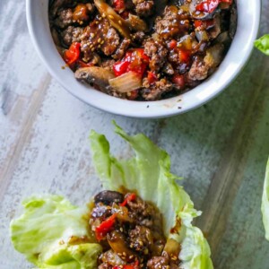 Sweet Chili Beef Slow Cooker Lettuce Wraps