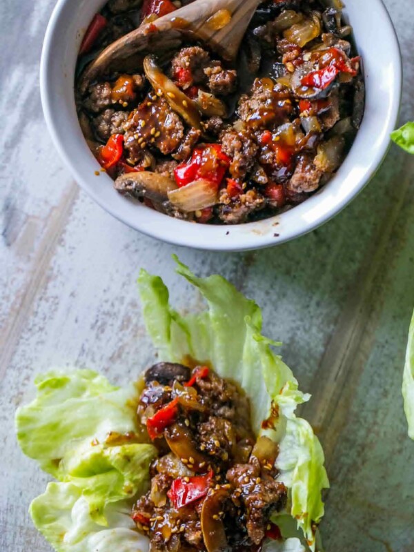 Sweet Chili Beef Slow Cooker Lettuce Wraps