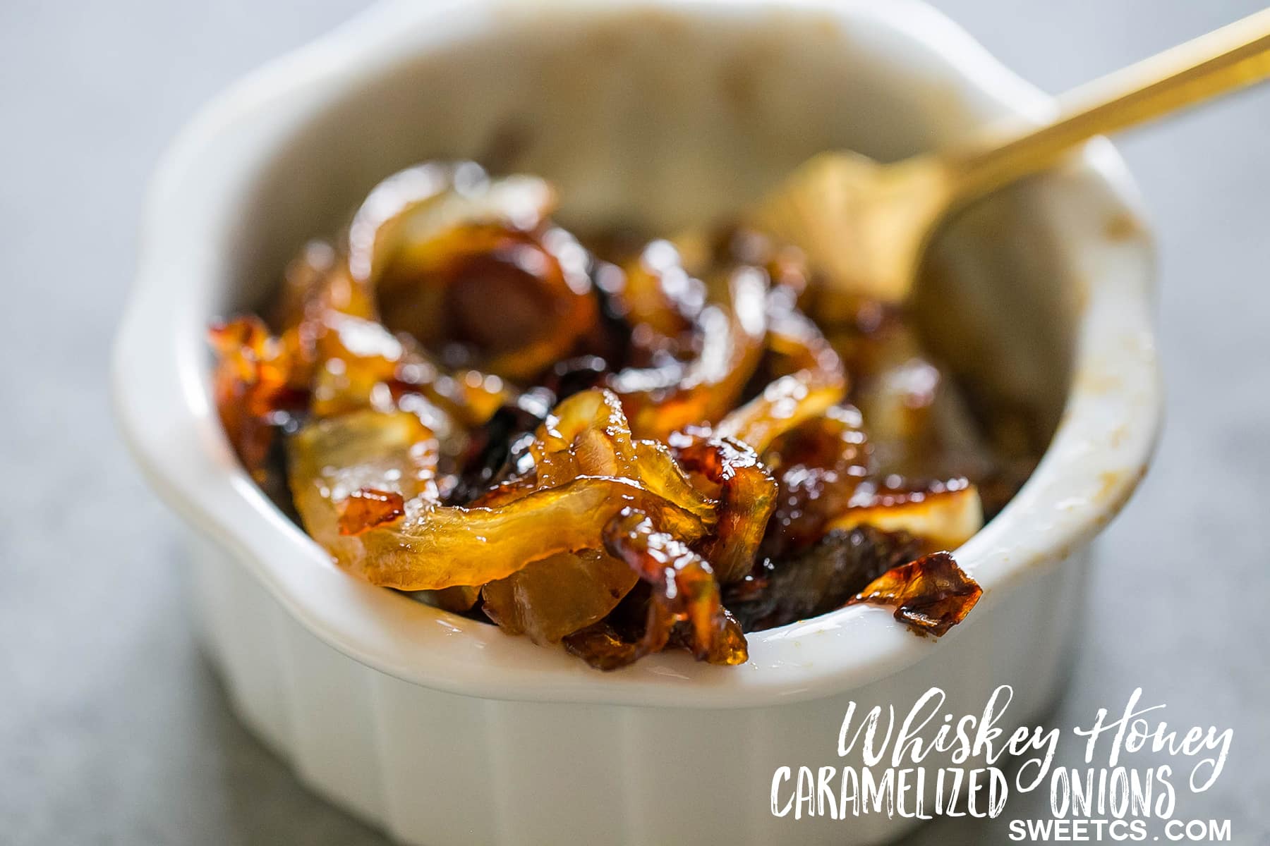 These are THE BEST caramelized onions ever - smoky, sweet and so addictive!