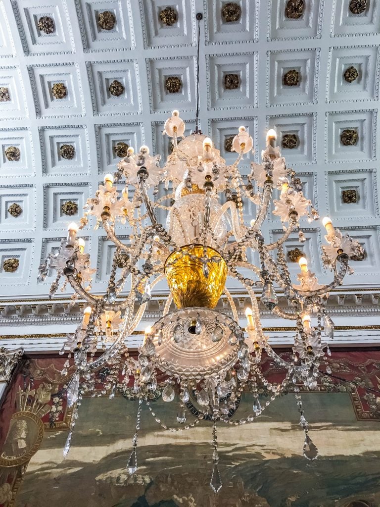 chandelier at the House of Lords room in the Bank of Ireland building, Dublin