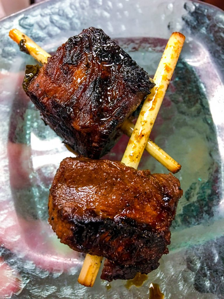 Thai Steak Skewers, Chefs Table on the Ruby Princess