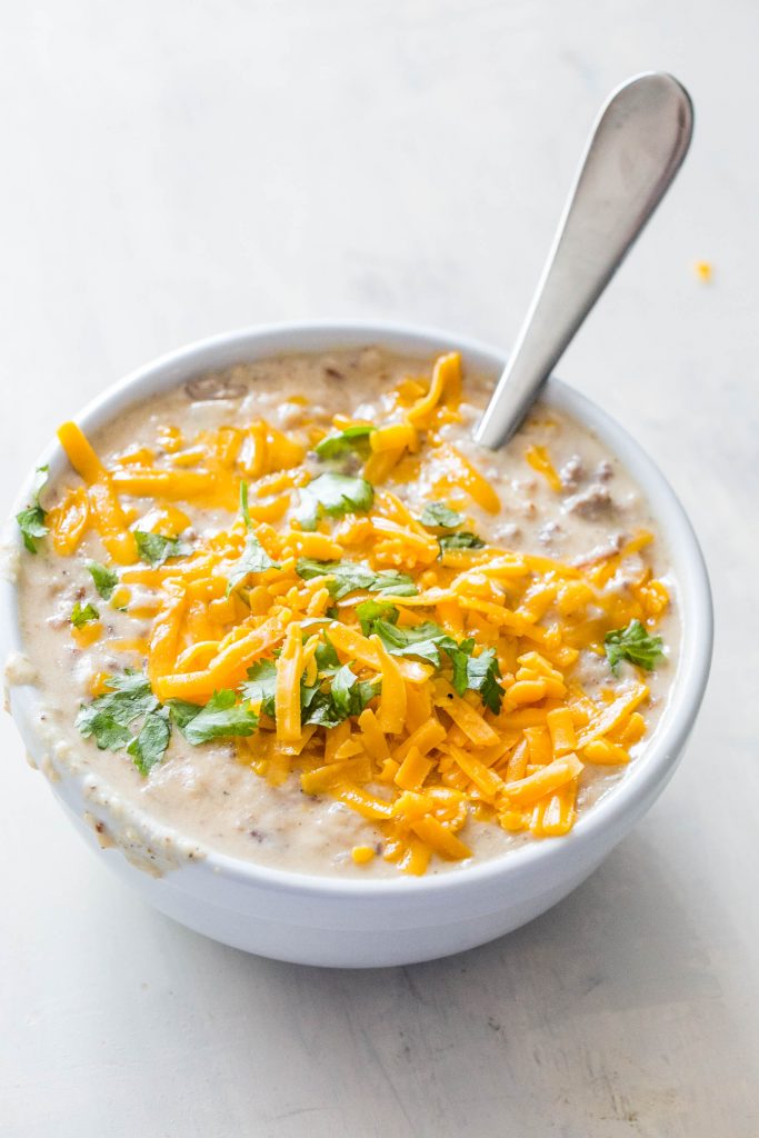 You never guess the secret ingredient in this decadently creamy potato and hamburger soup! 