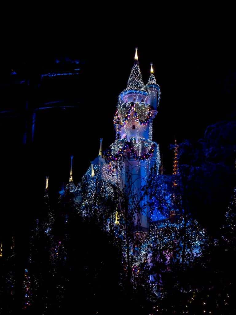 Disneyland Castle at Christmas