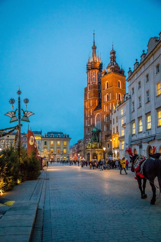 picture oof Krakow Poland christmas market