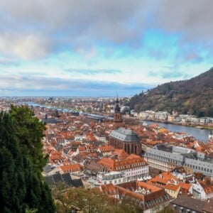 A view of Heidelberg Castle from the top.