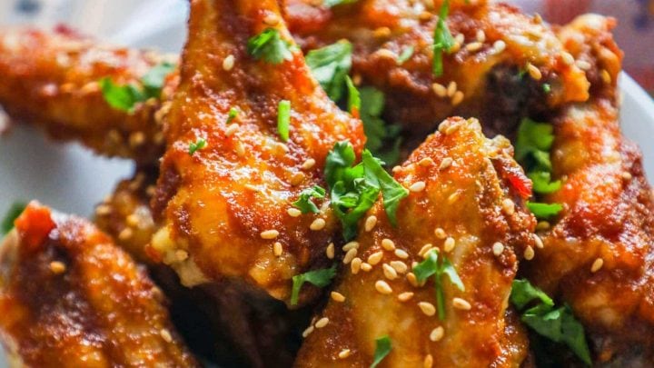 Sweet and Spicy Crispy Baked Chicken Wings