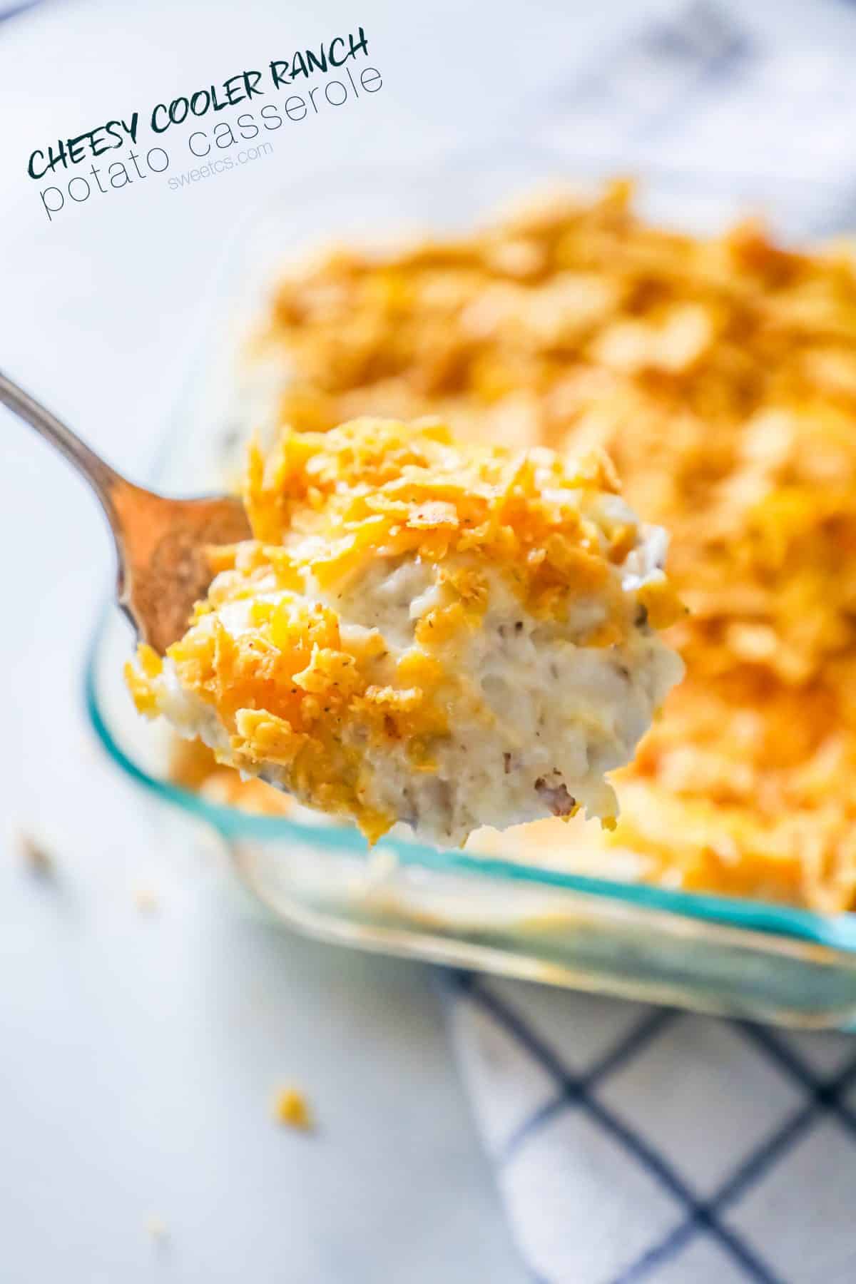 Cheesy Ranch Chip Potato Casserole - Sweet Cs Designs