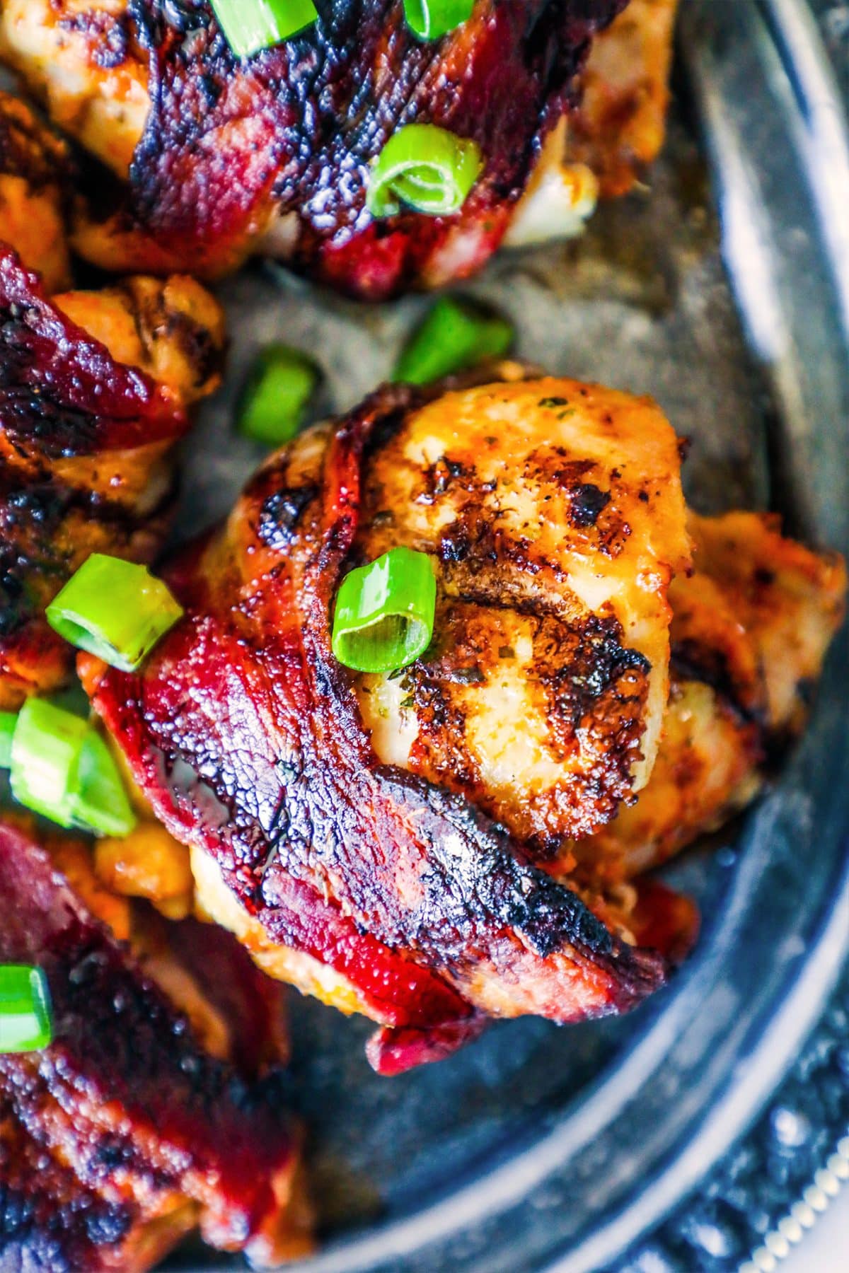 Bacon Balsamic Glazed Chicken Thighs