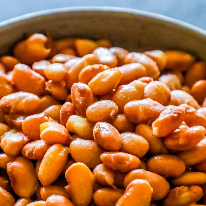 bowl full of pinto beans