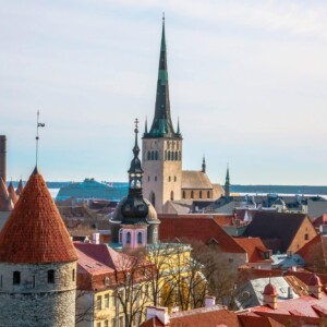 A Travel Diary entry capturing the breathtaking view of Tallinn from a tower.