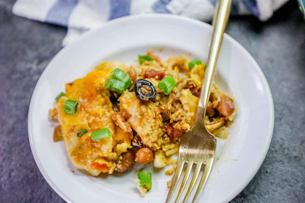 Easy Chicken Enchilada Pie Bake Green Chile Cheesy Layered Enchilada