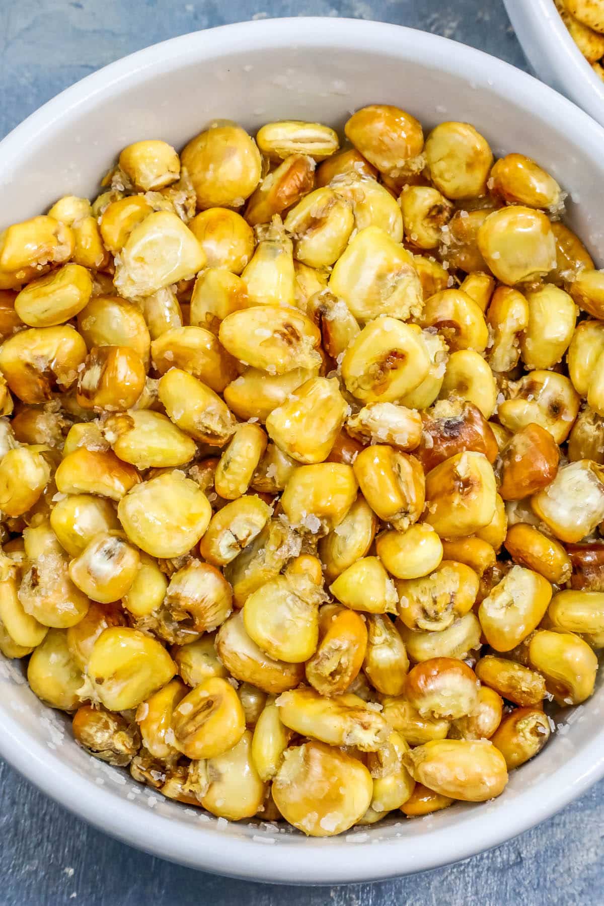 Corn nuts made from hominy