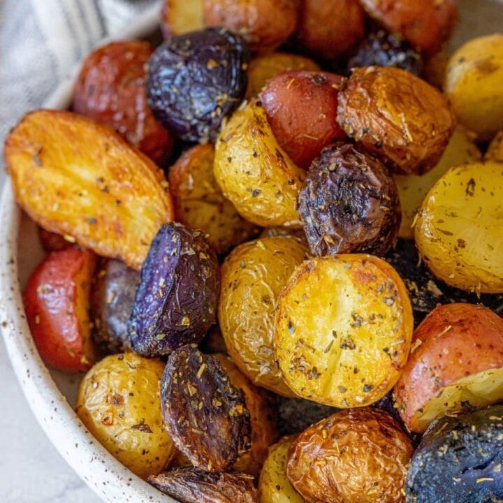 picture of herbed potatoes in a bowl