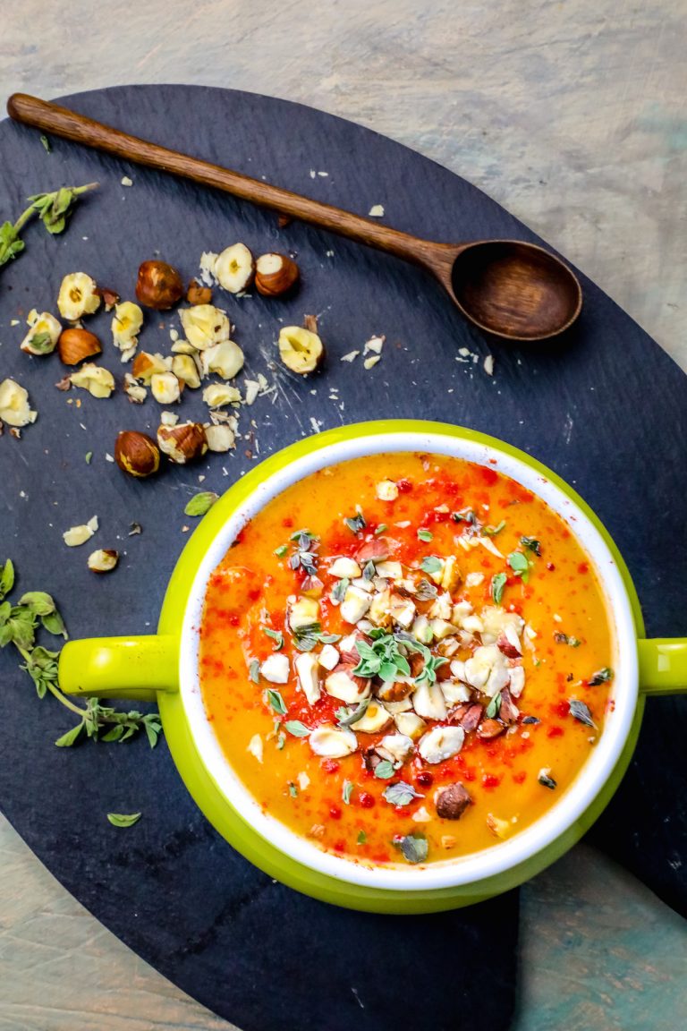 Creamy Sweet Potato Soup With Hazelnuts Sweet Cs Designs creamy-sweet-potato-soup-with-hazelnuts-sweet-cs-designs