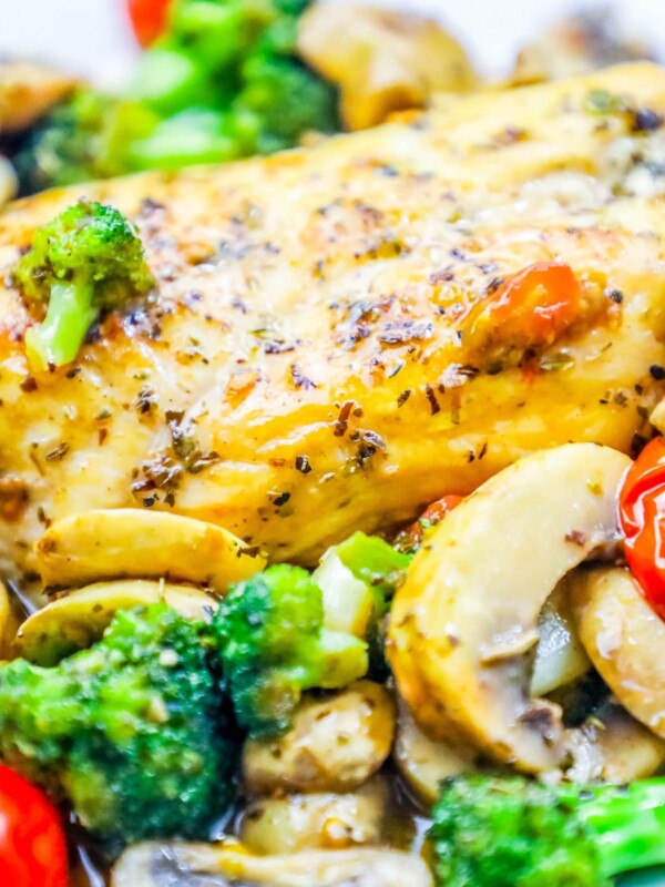 20 minute Italian chicken and vegetable skillet.