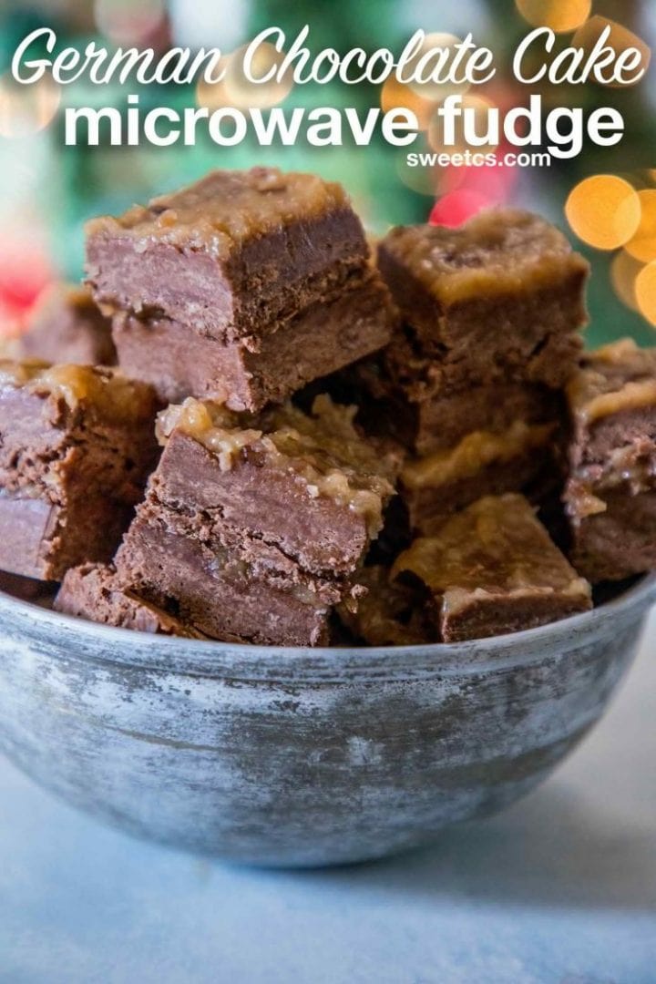 German Chocolate Cake Batter Microwave Fudge Recipe