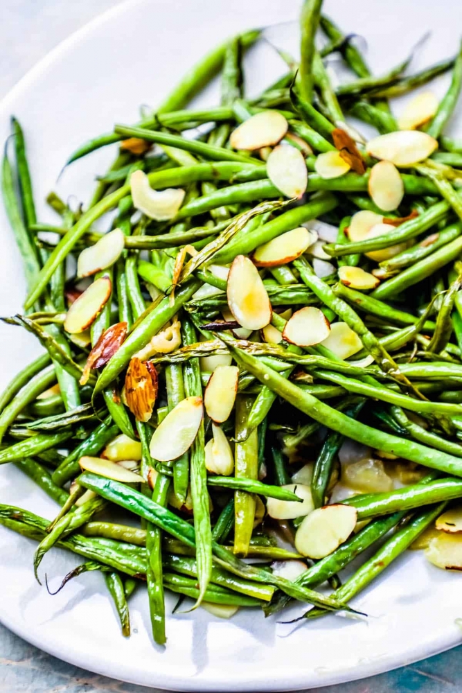 Sheetpan Roasted Green Beans Almondine Sweet Cs Designs